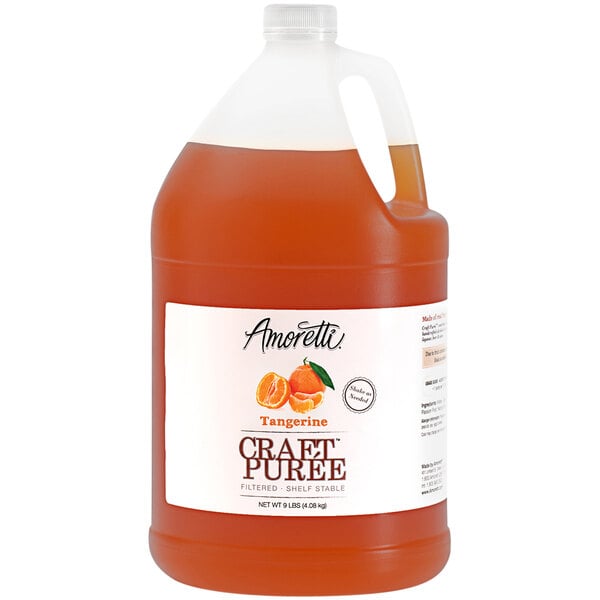 A jug of Amoretti Tangerine Craft Puree.