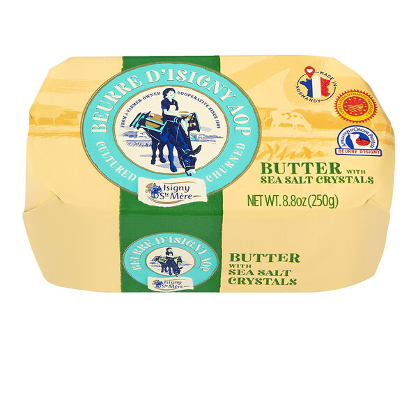 Isigny SainteMere PDO Churned Butter with Sea Salt Crystals 8.8 oz
