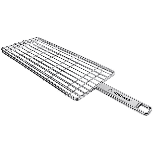 Mibrasa 15 11/16" x 6 11/16" x 13/16" Stainless Steel Wire Double Grill