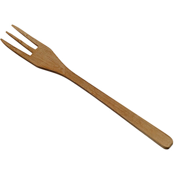 A Solia bamboo fork with 3 prongs.
