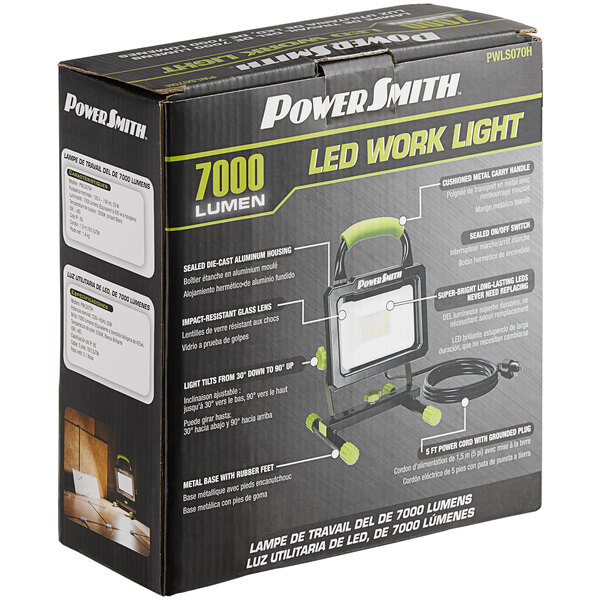 PowerSmith 7,000 Lumen Weatherproof Corded LED Work Light with 5' Power