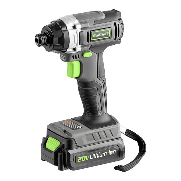 Genesis 1/4" 20V Lithiumion Cordless QuickChange Impact Driver with