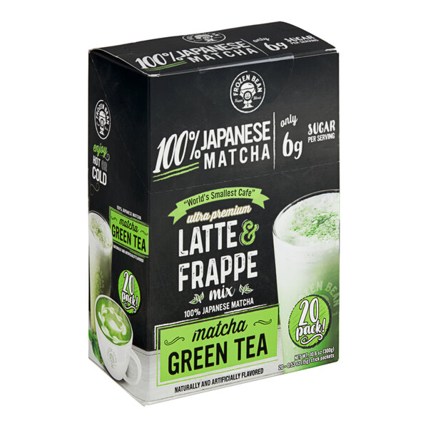 The Frozen Bean Single Serve Matcha Green Tea Latte / Frappe Mix 20/Case