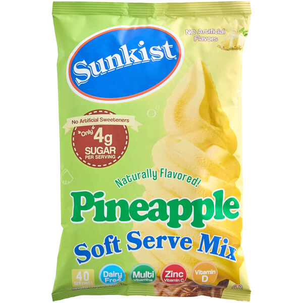 Sunkist Pineapple Soft Serve Mix 2 lb. 5/Case