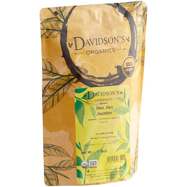 Davidson's Organic Mao Jian Jasmine Loose Leaf Tea 1 lb.