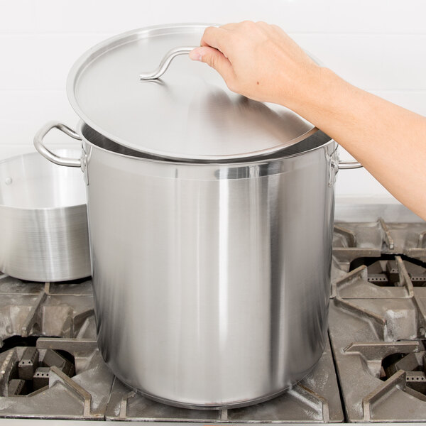 Vollrath 3506 Optio 27 Qt. Stainless Steel Stock Pot with Cover