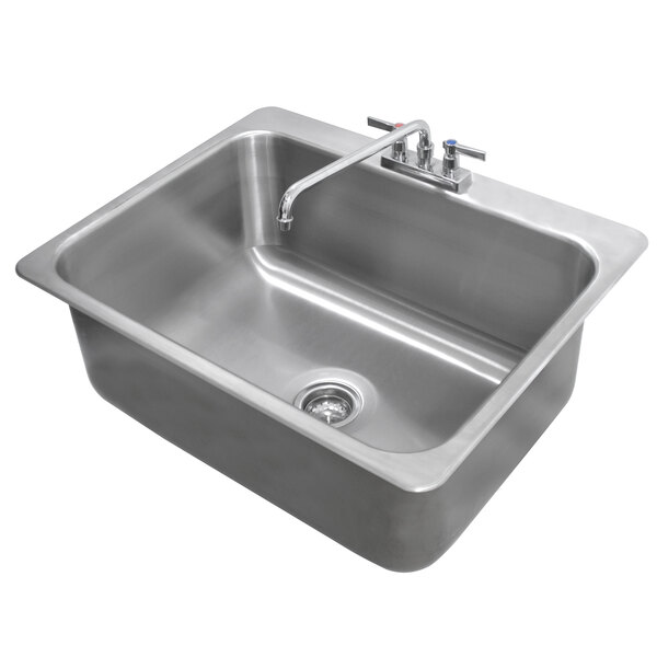 Advance Tabco DI-1-2812 Drop In Stainless Steel Sink - 28" x 20" x 12" Bowl