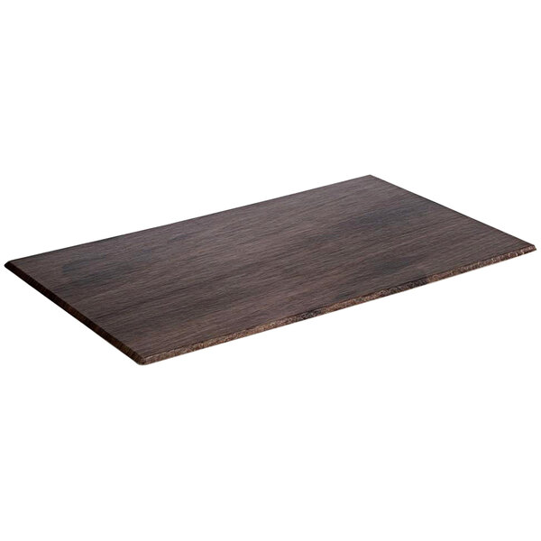 An APS Oak melamine serving tray on a wooden surface.