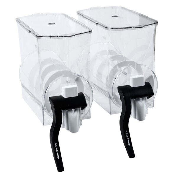 Bunn 34000.0208 Clear Hoppers with Flat Lids for Ultra-2 Frozen Beverage Systems