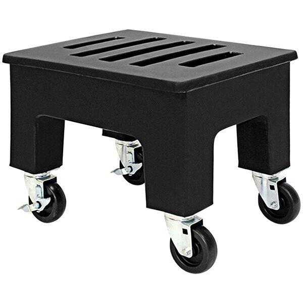 MasonWays 18" x 22" HeavyDuty Mobile Black Plastic Dunnage Rack with