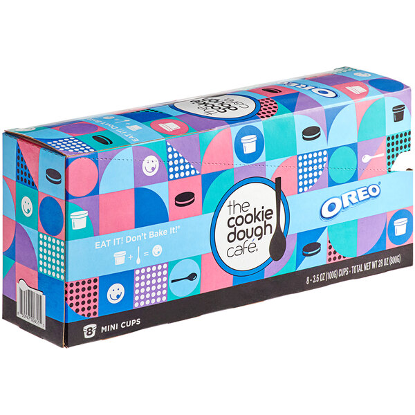 The Cookie Dough Cafe Edible Cookies and Cream Cookie Dough Mini Cups 3.5 oz. 32/Case