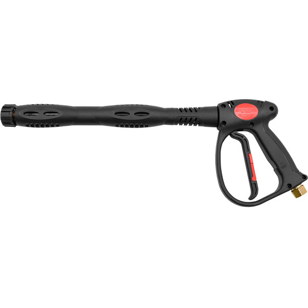 A black and red AR North America rear entry pressure gun with a handle.