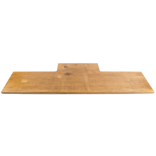 A wooden shelf for a Cal-Mil Madera frame riser.