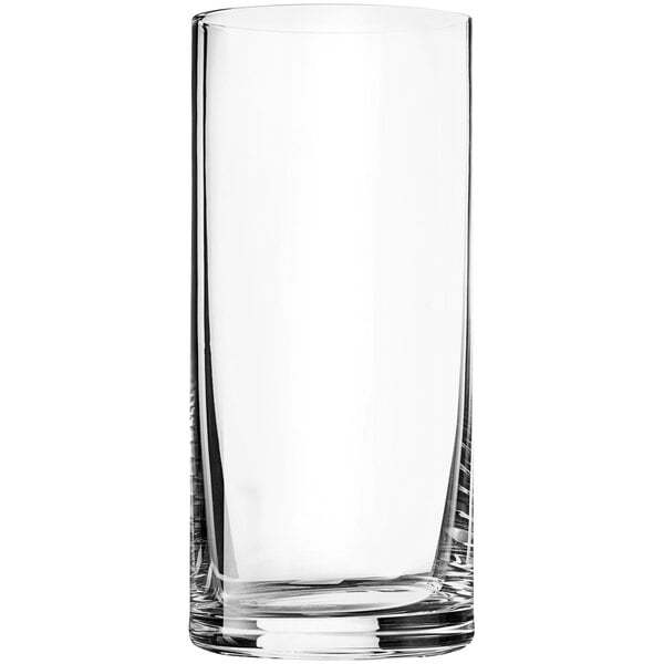 A Schott Zwiesel Modo longdrink glass filled with a clear liquid.