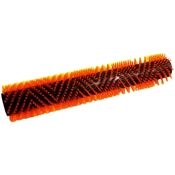A black and orange brush with orange bristles.