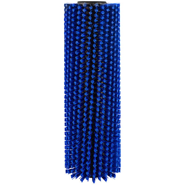 A close up of the blue Tornado cylindrical brush with black spikes.