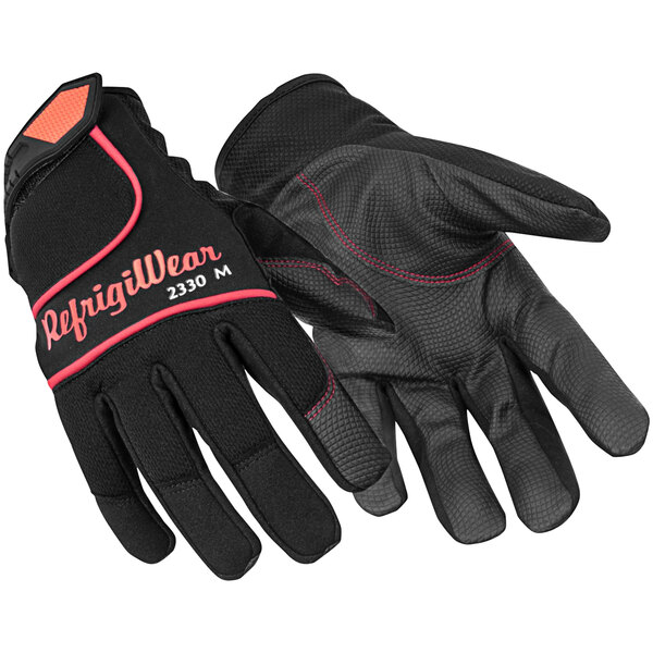 A pair of black RefrigiWear Ultra Dex gloves.
