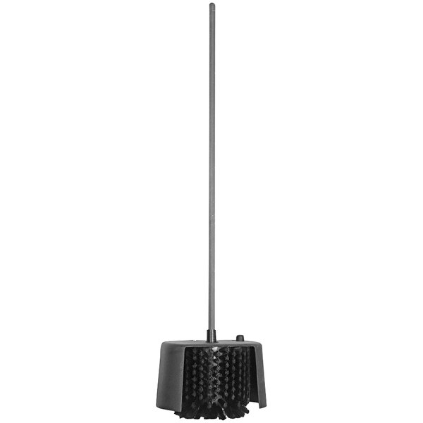 A gray Powr-Flite CAS75 side brush with black bristles and a black base.