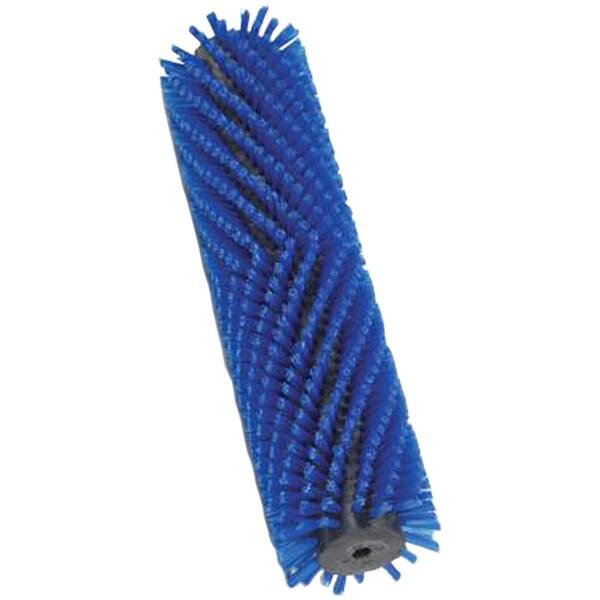 A blue Powr-Flite standard stiff brush with black bristles.