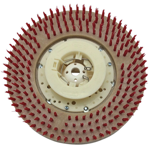 A Powr-Flite left pad driver with red bristles.