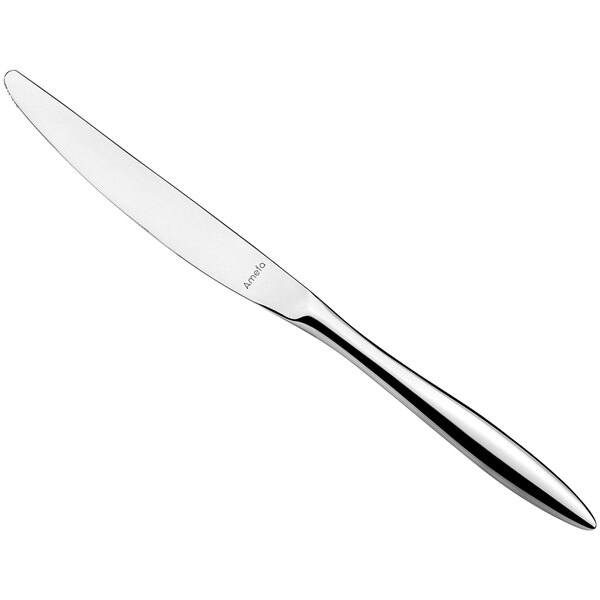 An Amefa Ariane stainless steel table knife with a silver handle.