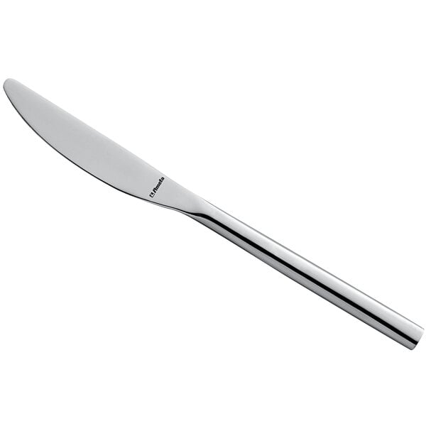 An Amefa Carlton stainless steel table knife with a silver handle.