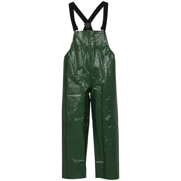 Tingley green overalls with straps.