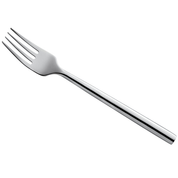 An Amefa Carlton stainless steel table fork with a silver handle.