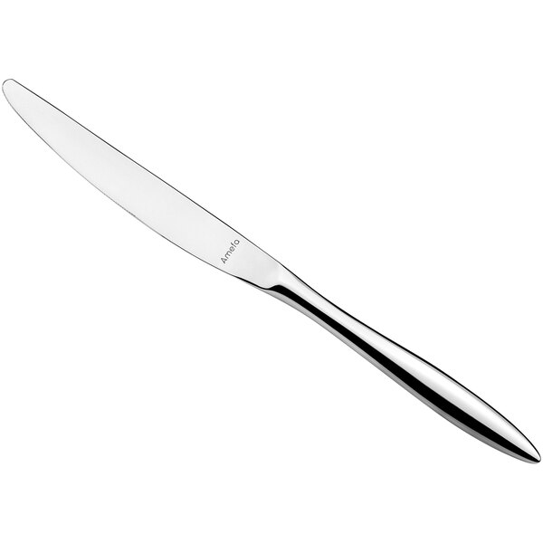 An Amefa Ariane stainless steel dessert knife with a silver handle.