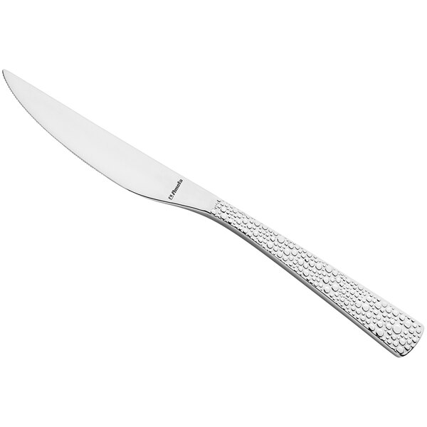 An Amefa Livia Ronda stainless steel knife with a silver handle.