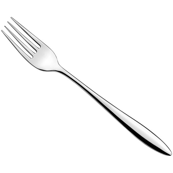 An Amefa Ariane stainless steel dessert fork with a silver handle.