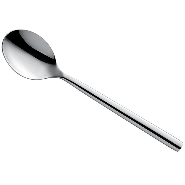 An Amefa Carlton stainless steel serving spoon with a long silver handle.