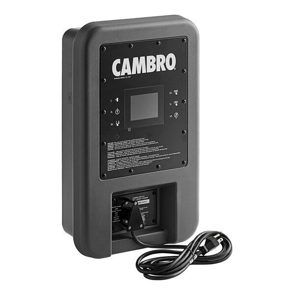 A black and white Cambro Pro Cart Ultra Pan Carrier Hot Module.