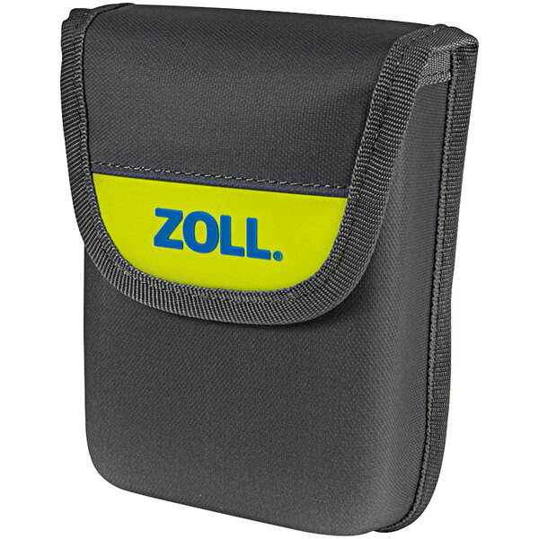 A black and yellow Zoll spare battery case.