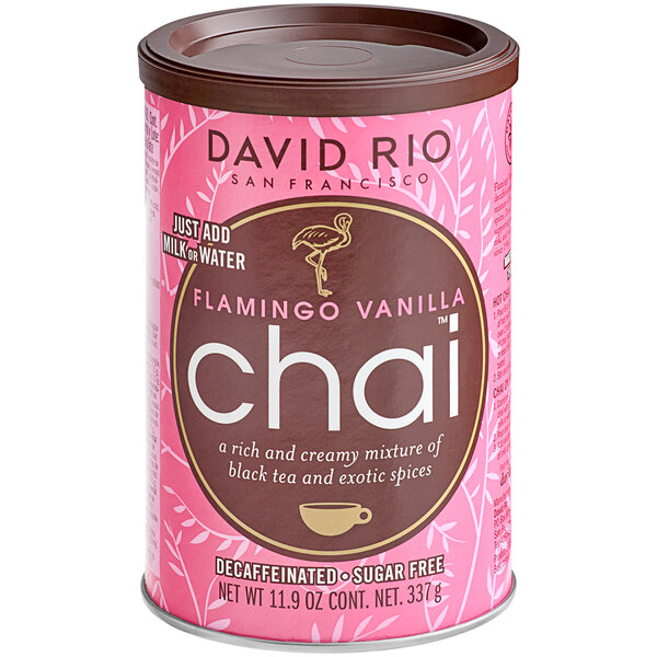 David Rio Flamingo Vanilla™ Decaf SugarFree Chai Tea Latte Mix 11.9 oz.
