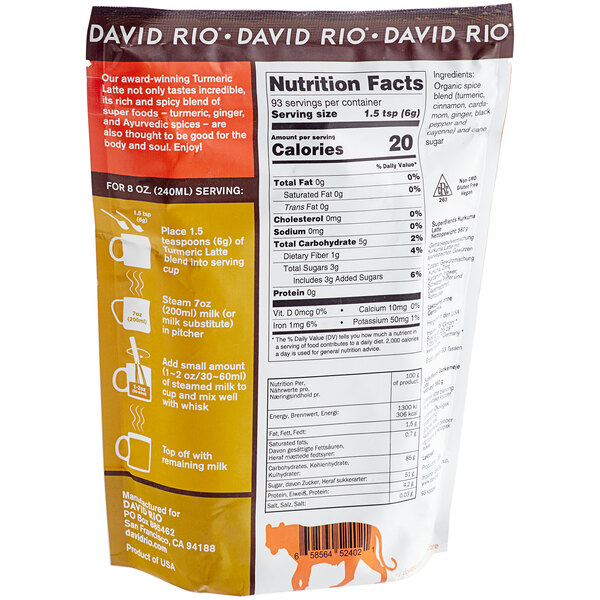 David Rio Super Blends Turmeric Latte Mix 19.8 oz.
