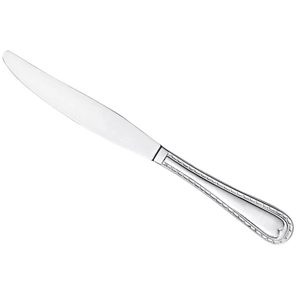 A Reserve by Libbey stainless steel dinner knife with a handle.