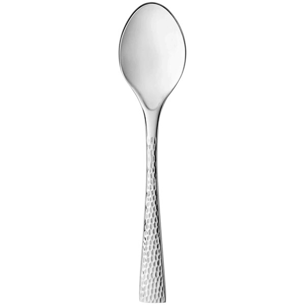 A Reserve by Libbey stainless steel demitasse spoon with a handle.