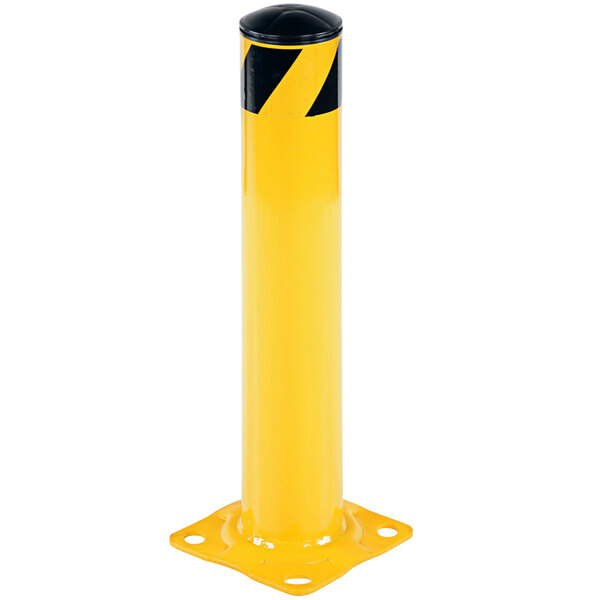 Vestil Yellow Steel Fixed Safety Bollard 4 1/2" Diameter