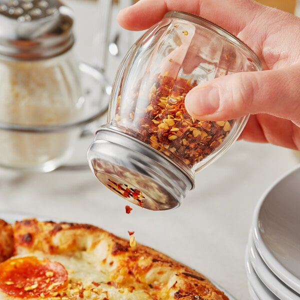 Grated Cheese Shaker, Clear Glass Spice Dispenser