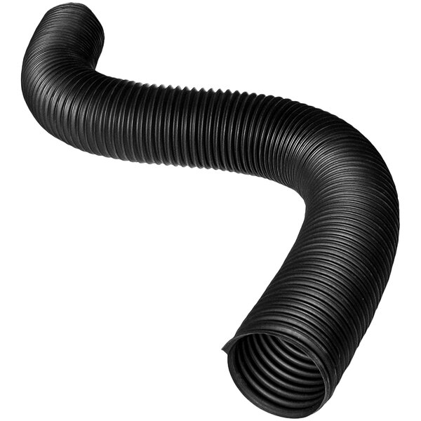 A NordFab 6" black thermoplastic rubber hose with corrugated tubing.