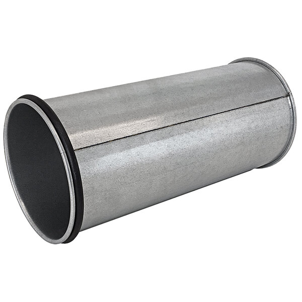 A metal cylinder with a silver finish.