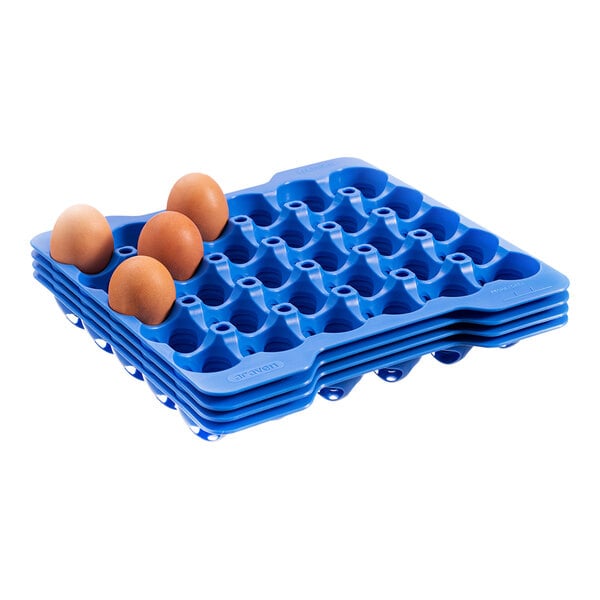 Araven 73056 11 3/8" x 11 3/8" x 1 5/8" Reusable Egg Storage Tray - Holds 30 Eggs