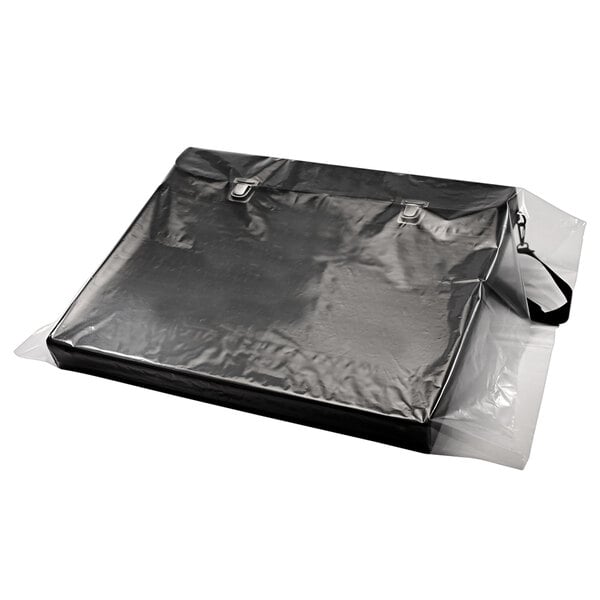 A roll of clear poly bags with clipping path.