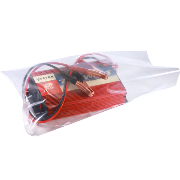 A pack of cables and wires in a clear Lavex poly bag.