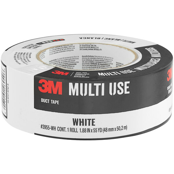 A roll of 3M white multi-use duct tape.