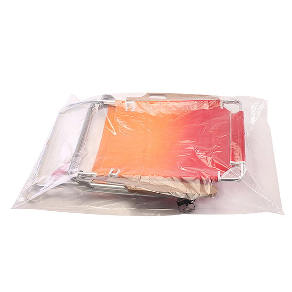 A white plastic Lavex poly bag.