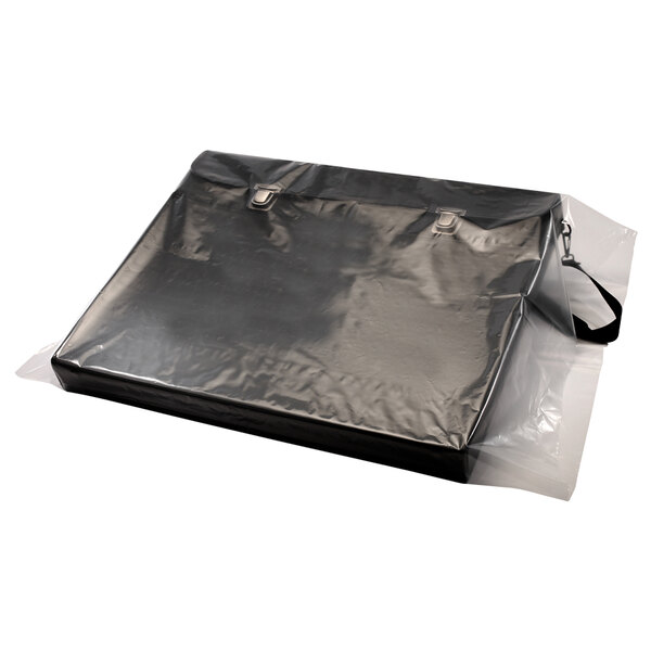A clear plastic bag with handles.