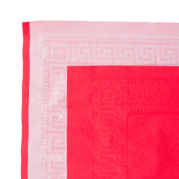 Hoffmaster 220611 54" x 108" Cellutex Red Tissue / Poly Paper Table