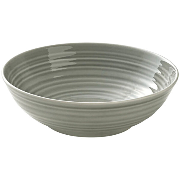 A Bauscher Country House porcelain bowl with a gray stripe design on it.